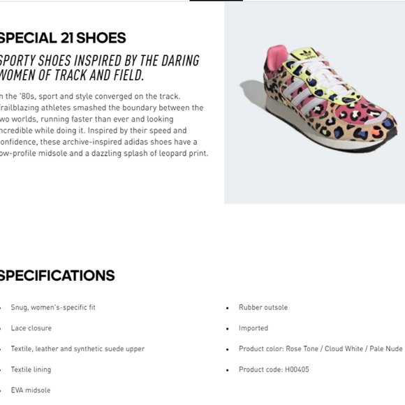 ADIDAS ORIGINAL LEOPARD PRINT SPECIAL 21 SHOES-US 10 - Picture 2 of 9